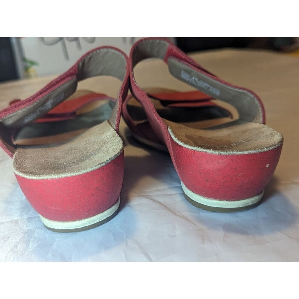Dansko Maddy Milled Red Nubuck Womens SZ 39/8.5 Slip On Slide Sandals - Picture 7 of 16